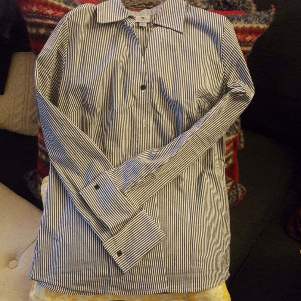 Worthington stretch cotton dress shirt ladies